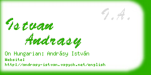 istvan andrasy business card